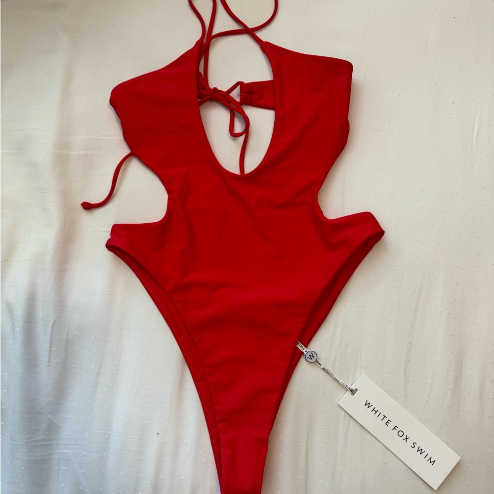 White Fox Boutique Red One Piece Swimsuit